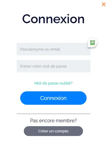 Connexion des membres d'Amon Casino